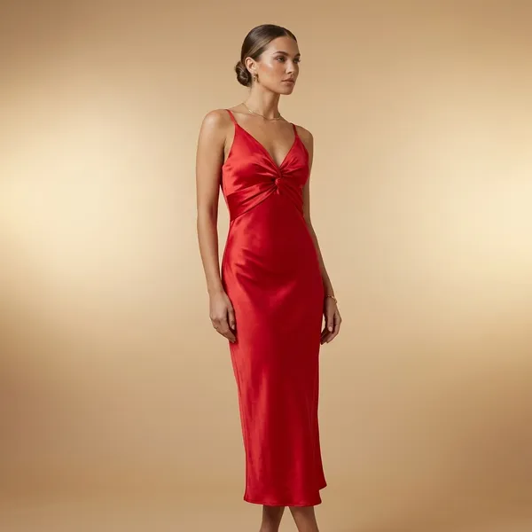 Red_Satin_Party_Dress_For_Women