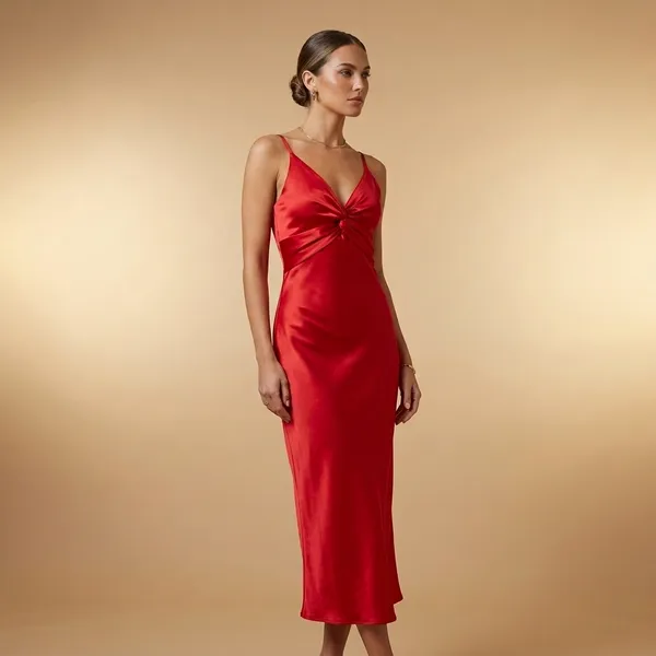 Red_Satin_Party_Dress_For_Women