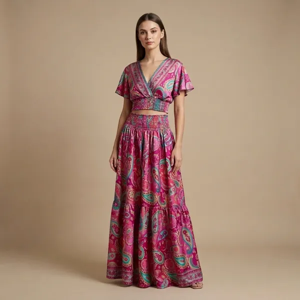 Pink_Paisley_Print_Smocked_Waist_Top_And_Plazzo_Set_For_Women