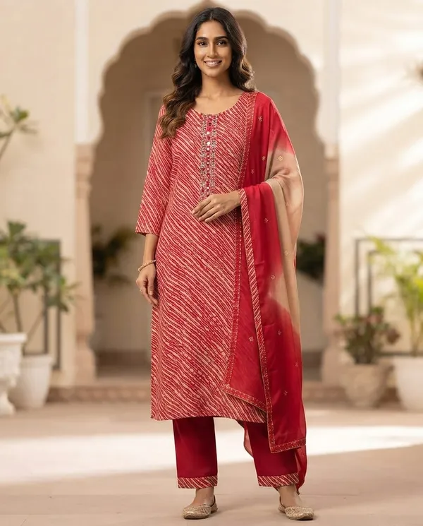 Red_Jaipuri_suit_set