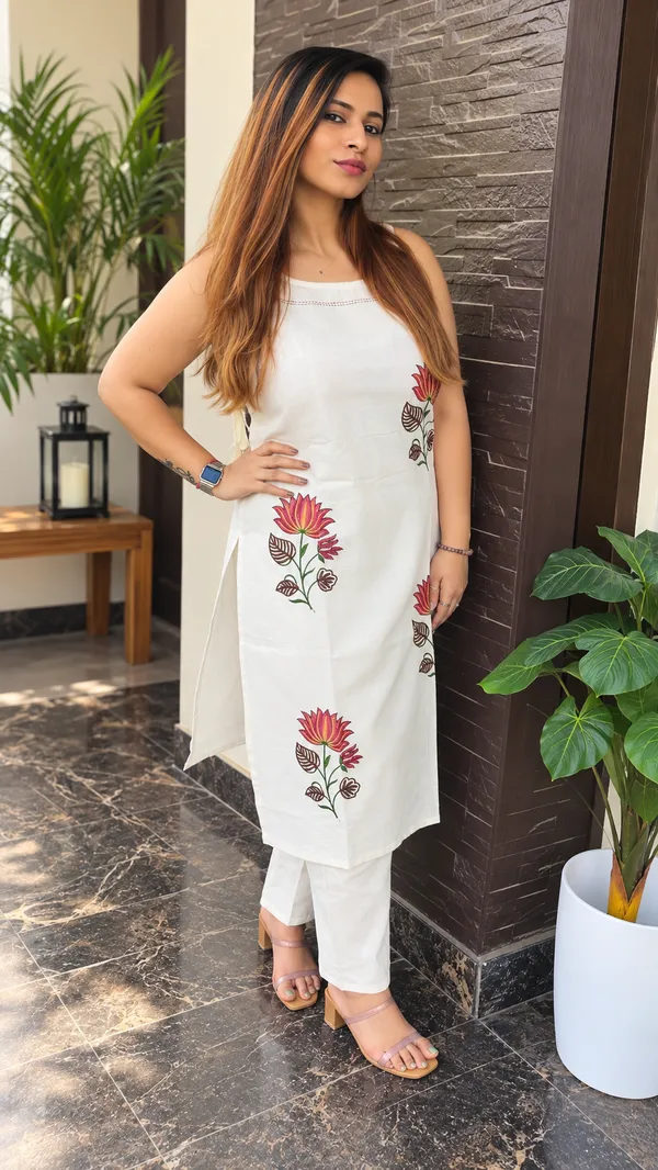 White_embroidered_kurti_set