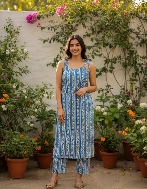 Blue_Printed_Cotton_Co-Ord_Set_For_Women