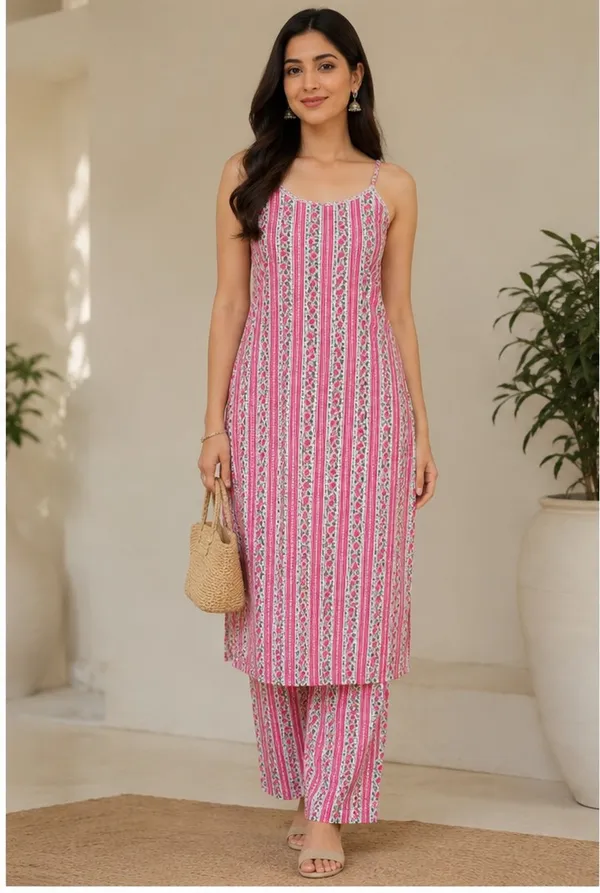 Pink_Printed_Cotton_String_Kurti_Set_For_Women