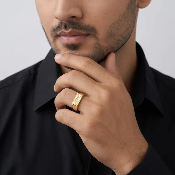 Gold_Brass_Rectangular_Cubic_Zirconia_Statement_Ring_For_Men