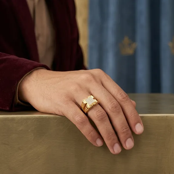 Gold_Plated_Brass_Square_Stone_Studded_Ring_For_Men