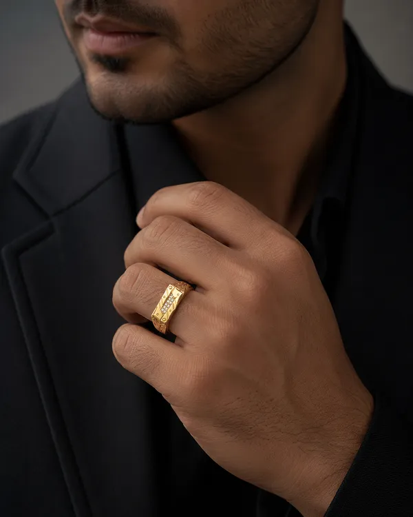 Gold_Brass_Rectangular_Cubic_Zirconia_Statement_Ring_For_Men