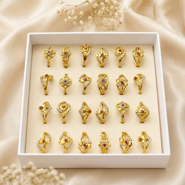 Gold_Brass_Crystal_Stone_Fashion_Ring_Set_For_Women_Set_Of_24