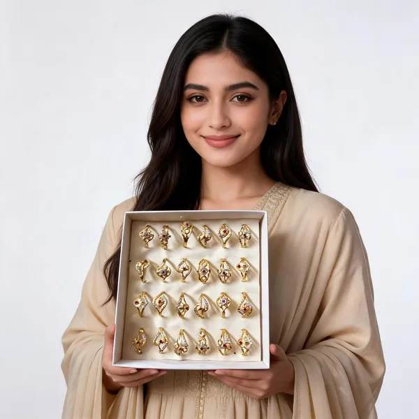 Gold_Plated_Brass_Crystal_Stone_Ring_Set_Of_24_For_Women