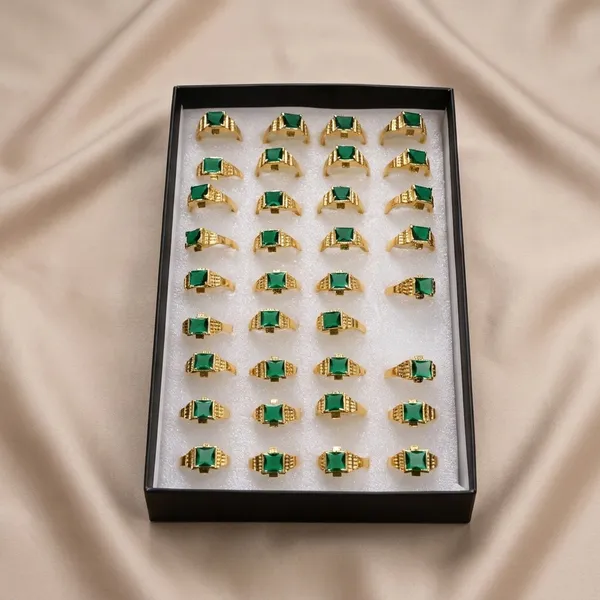 Gold_&_Green_Brass_Adjustable_Green_Stone_Ring_Set_For_Women_Set_Of_35