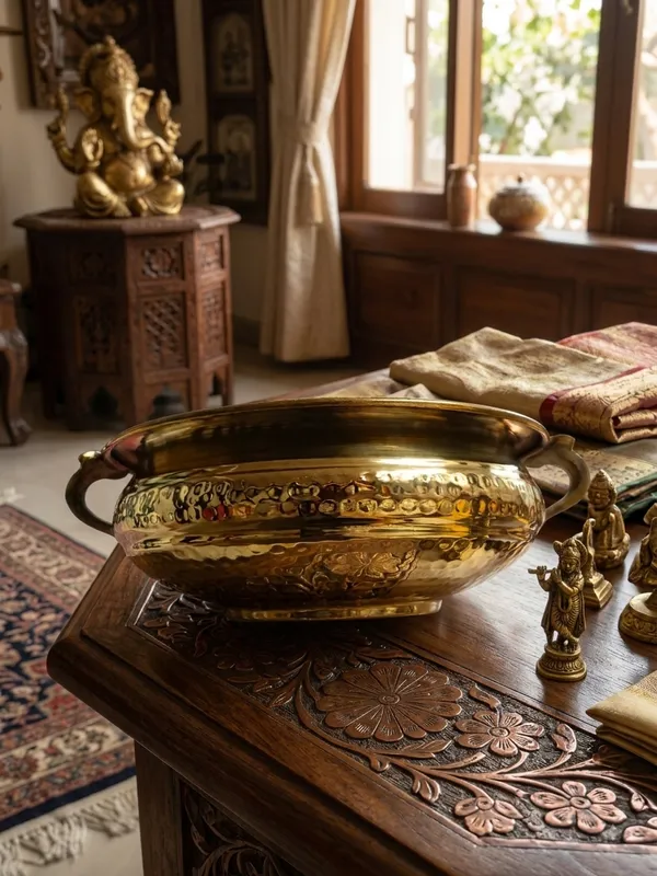 Majestic_Decor_pure_brass_hammered_design_urli_bowl