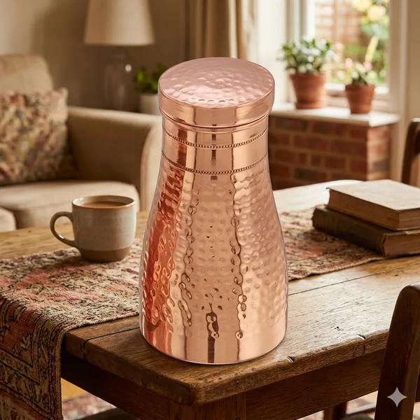 Copper_Copper_Hammered_Water_Bottle_With_Lid