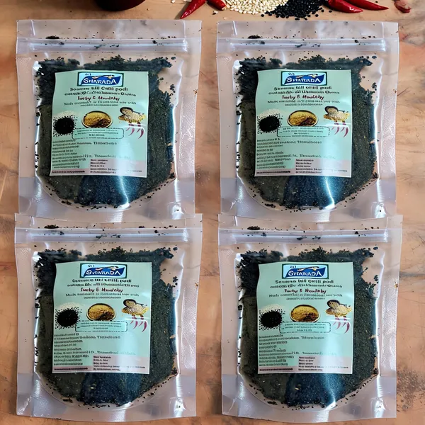 Sri_Sharada_Sesame_Idli_Chilli_Podi_Healthy_Traditional_Spice_Mix_-_Pack_of_4