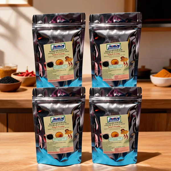Sri_Sharada_Sesame_Idli_Chilli_Podi_Traditional_Spice_Mix_-_100_gms_-_Pack_of_4