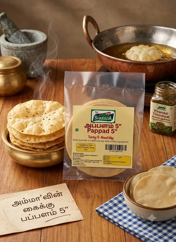 Sri_Sharada_Appalam_(4.5")Pappad_Traditional_Urad_Dal_Pappad_-_Pack_of_7