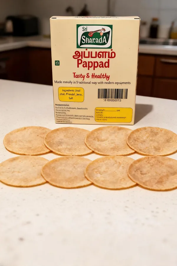 Sri_Sharada_Appalam_(3")Pappad_Traditional_Urad_Dal_Pappad_-_Pack_of_8