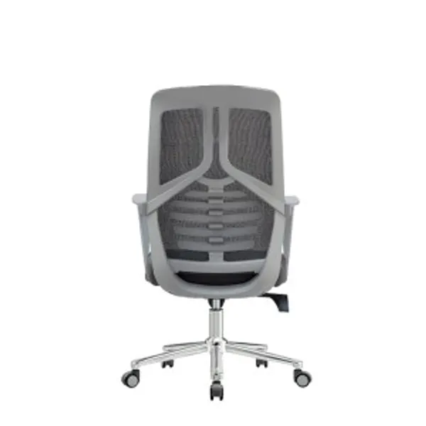 Grey_Nylon_Frame_Mesh_Back_Fabric_Seat_Chrome_Base_High-Back_Chair_With_Headrest