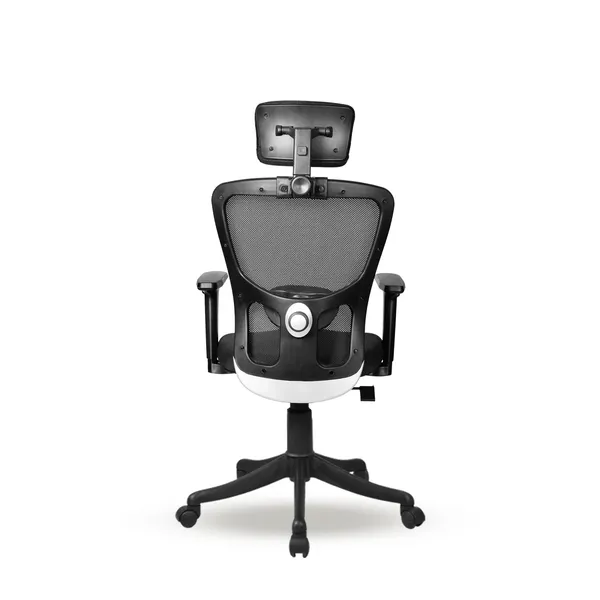 Black_Nylon_Frame_Mesh_Back_Fabric_Seat_Chrome_Base_Swivel_Ergonomic_Chair