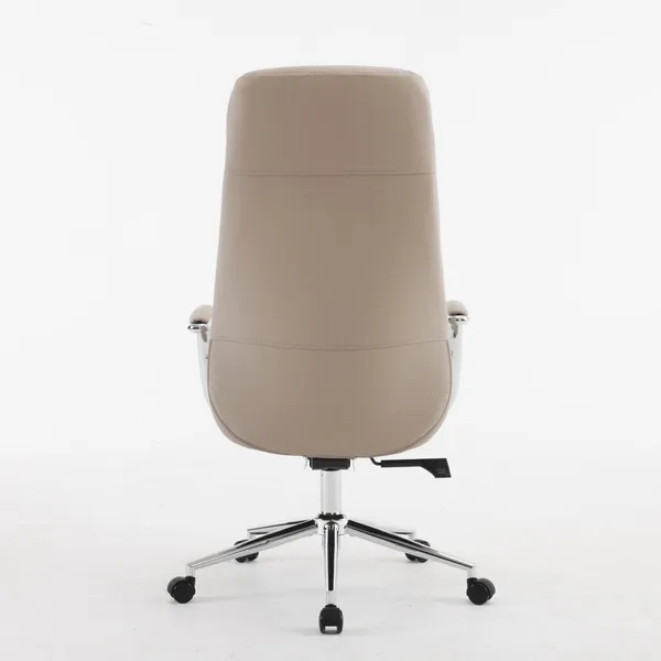 Beige_Pu_Leather_Metal_Frame_High_Density_Foam_Upholstered_Executive_Chair