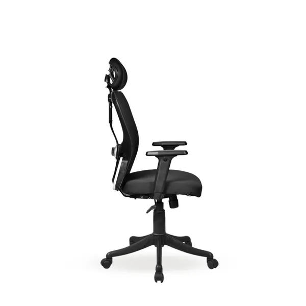 Black_Nylon_Frame_Mesh_Back_Fabric_Seat_Chrome_Base_High-Back_Ergonomic_Chair
