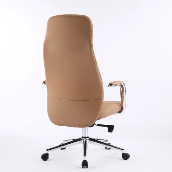 Camel_Pu_Leather_Metal_Frame_High_Density_Foam_High-Back_Ergonomic_Chair