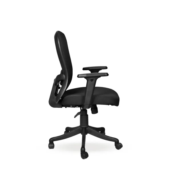 Black_Nylon_Frame_Mesh_Back_Fabric_Seat_Chrome_Base_High-Back_Chair_With_Headrest