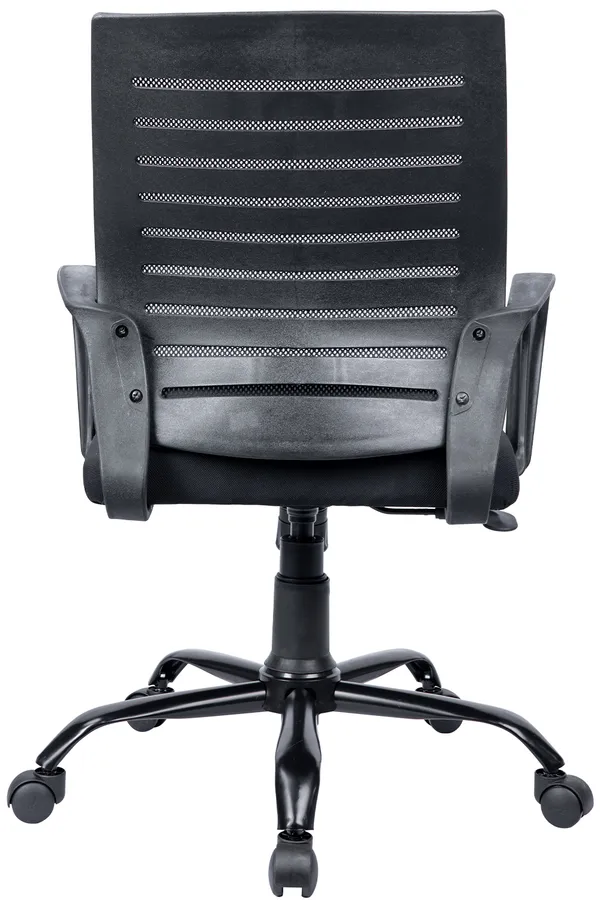 Black_Nylon_Frame_Mesh_Back_Fabric_Seat_Chrome_Base_Mid-Back_Office_Chair