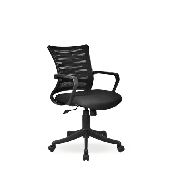 Black_Nylon_Frame_Mesh_Back_Fabric_Seat_Chrome_Base_Ergonomic_Office_Chair
