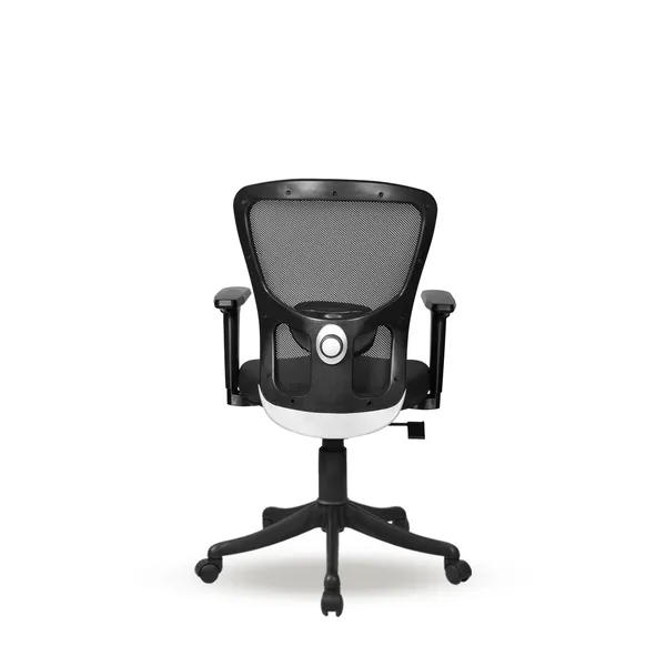Black_Nylon_Frame_Mesh_Back_Fabric_Seat_Chrome_Base_Swivel_Ergonomic_Chair