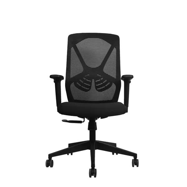 Black_Nylon_Frame_Mesh_Back_Fabric_Seat_Chrome_Base_High-Back_Office_Chair