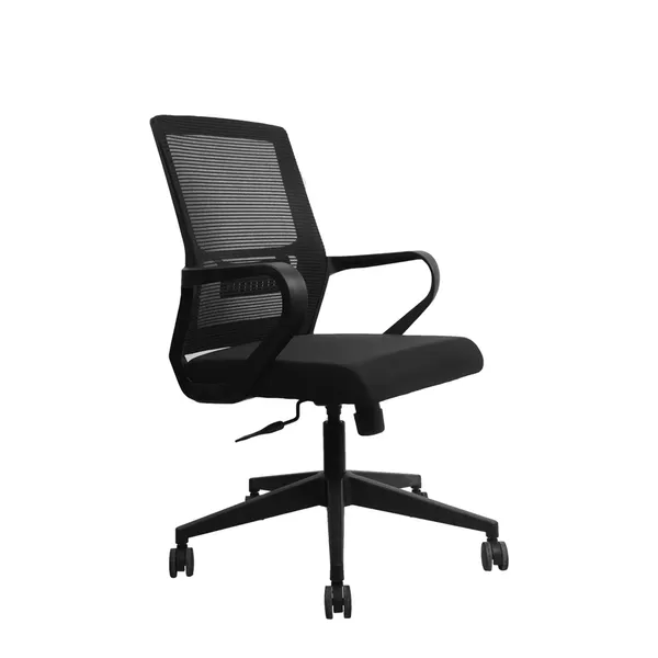Black_Nylon_Frame_Mesh_Back_Fabric_Seat_Chrome_Base_Ergonomic_Office_Chair