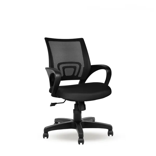 Black_Nylon_Frame_Mesh_Back_Fabric_Seat_Chrome_Base_Ergonomic_Office_Chair