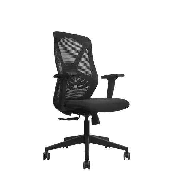 Black_Nylon_Frame_Mesh_Back_Fabric_Seat_Chrome_Base_High-Back_Office_Chair