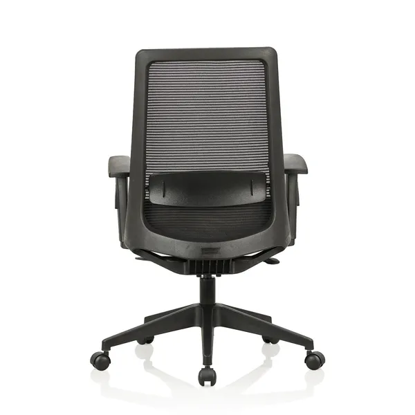 Black_Nylon_Frame_Mesh_Back_Fabric_Seat_Chrome_Base_Mid-Back_Ergonomic_Chair
