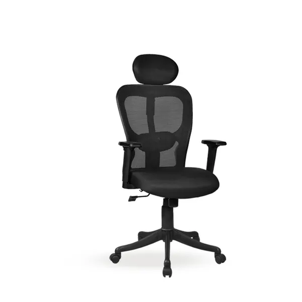 Black_Nylon_Frame_Mesh_Back_Fabric_Seat_Chrome_Base_High-Back_Ergonomic_Chair