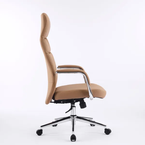 Camel_Pu_Leather_Metal_Frame_High_Density_Foam_High-Back_Ergonomic_Chair