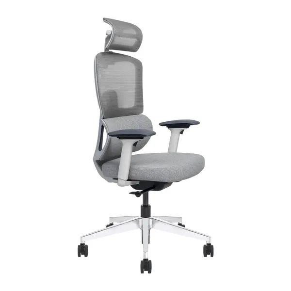 Grey_Nylon_Frame_Mesh_Back_Fabric_Seat_Chrome_Base_High-Back_Chair_With_Headrest