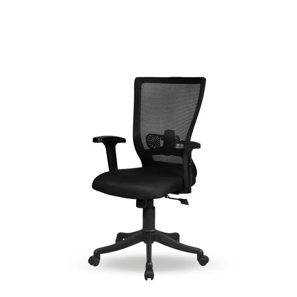 Black_Nylon_Frame_Mesh_Back_Fabric_Seat_Chrome_Base_Mid-Back_Ergonomic_Chair