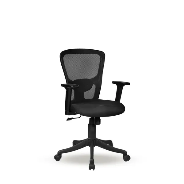 Black_Nylon_Frame_Mesh_Back_Fabric_Seat_Chrome_Base_Swivel_Ergonomic_Chair