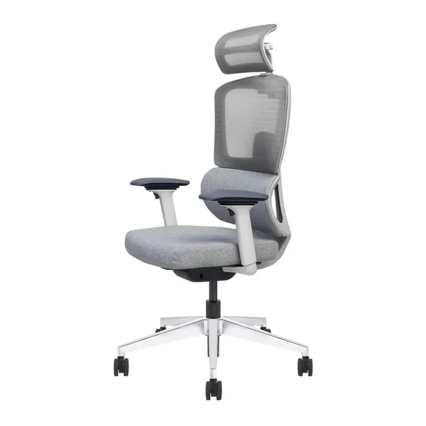 Grey_Nylon_Frame_Mesh_Back_Fabric_Seat_Chrome_Base_High-Back_Chair_With_Headrest