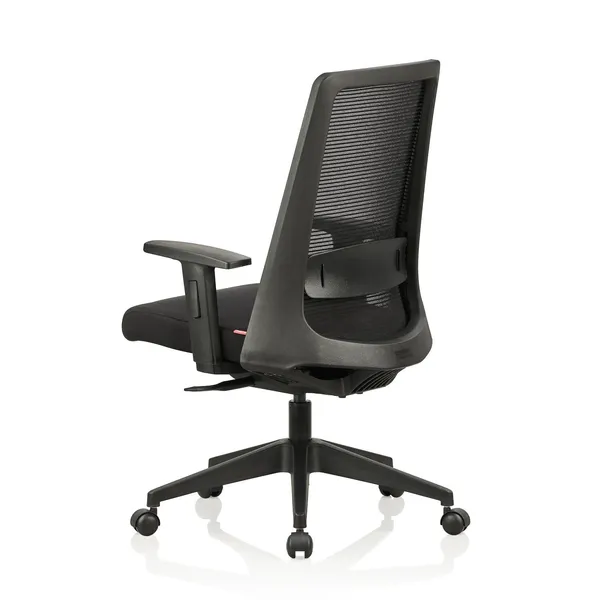 Black_Nylon_Frame_Mesh_Back_Fabric_Seat_Chrome_Base_Mid-Back_Ergonomic_Chair