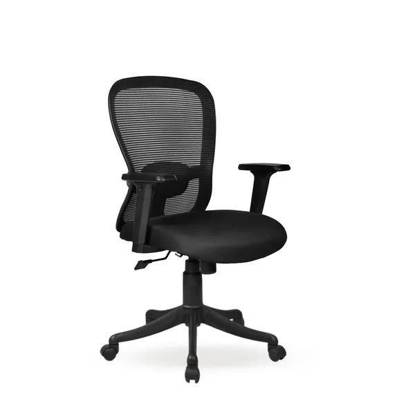 Black_Nylon_Frame_Mesh_Back_Fabric_Seat_Chrome_Base_High-Back_Chair_With_Headrest