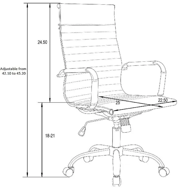 Black_Pu_Leather_Metal_Frame_High_Density_Foam_High-Back_Leatherette_Chair
