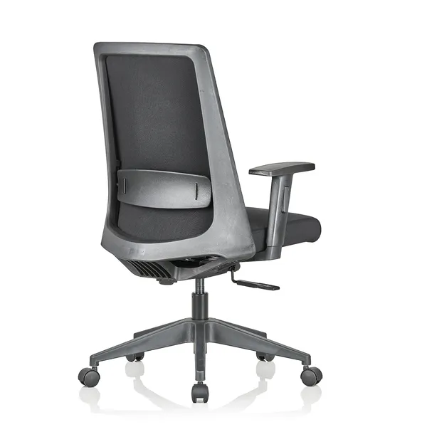 Black_Nylon_Frame_Mesh_Back_Fabric_Seat_Chrome_Base_Mid-Back_Ergonomic_Chair