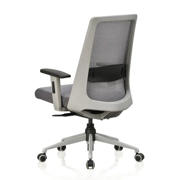 Grey_Nylon_Frame_Mesh_Back_Fabric_Seat_Chrome_Base_High-Back_Ergonomic_Chair