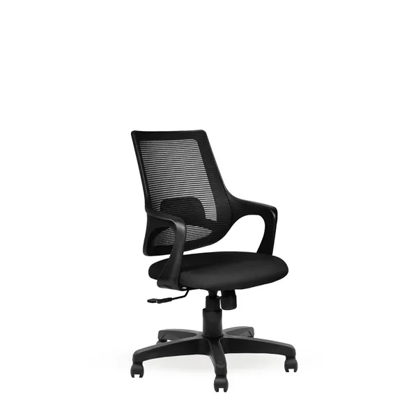Black_Nylon_Frame_Mesh_Back_Fabric_Seat_Chrome_Base_Ergonomic_Office_Chair
