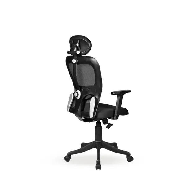 Black_Nylon_Frame_Mesh_Back_Fabric_Seat_Chrome_Base_High-Back_Ergonomic_Chair