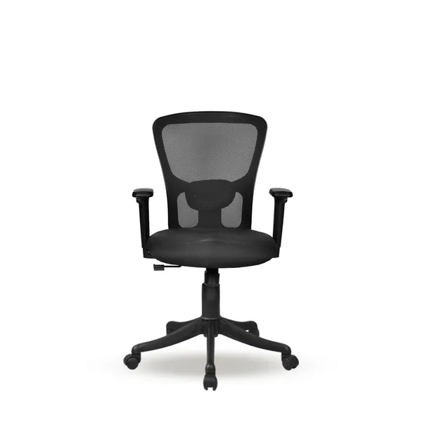 Black_Nylon_Frame_Mesh_Back_Fabric_Seat_Chrome_Base_Swivel_Ergonomic_Chair