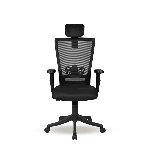 Black_Nylon_Frame_Mesh_Back_Fabric_Seat_Chrome_Base_Mid-Back_Ergonomic_Chair