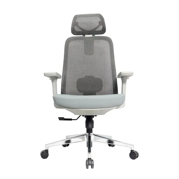 Grey_Nylon_Frame_Mesh_Back_Fabric_Seat_Chrome_Base_High-Back_Chair_With_Headrest