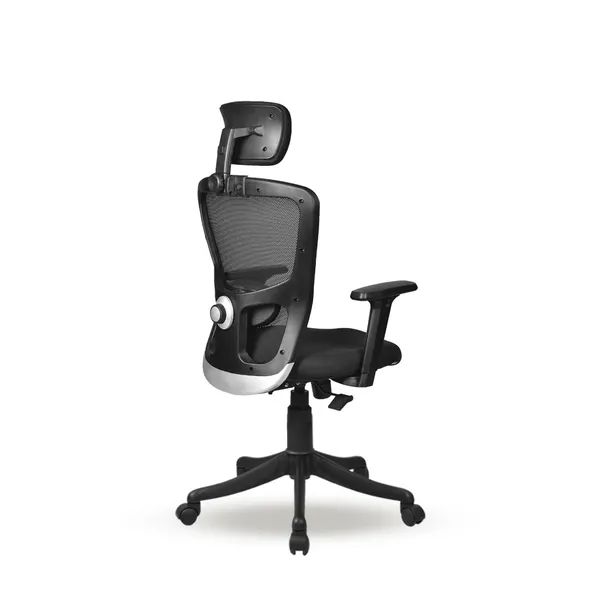 Black_Nylon_Frame_Mesh_Back_Fabric_Seat_Chrome_Base_Swivel_Ergonomic_Chair